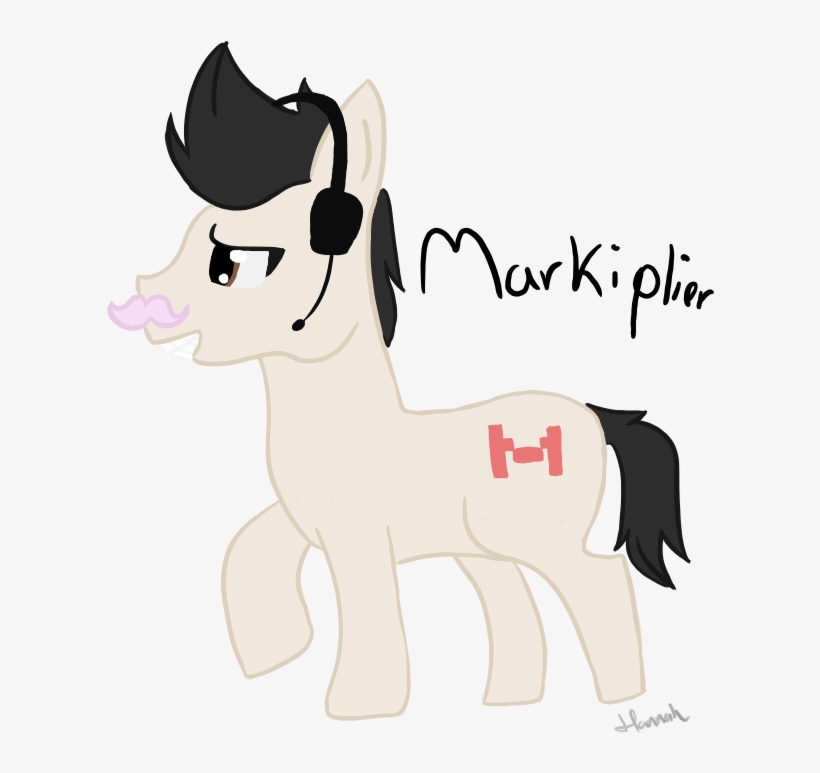 Markiplier, Ponified, Safe, Warfstache - Cartoon, transparent png