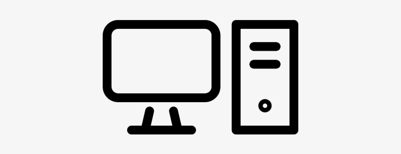 Pc Tower And Monitor Vector - Icon Pc, transparent png