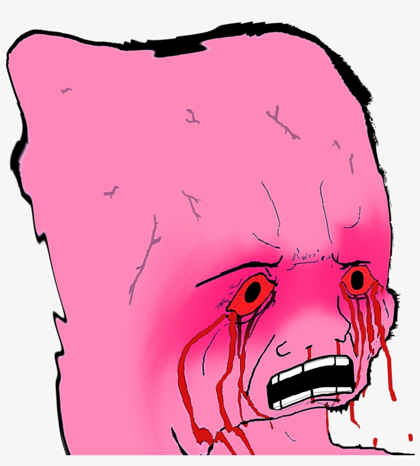Face Red Pink Nose Facial Expression Mammal Vertebrate - Pink Wojak Transparent, transparent png