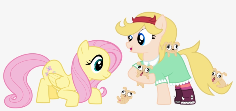 Tizerfiction, Crossover, Fluttershy, Ponified, Puppy, - Star Vs The Forces Of Evil As Mlp, transparent png