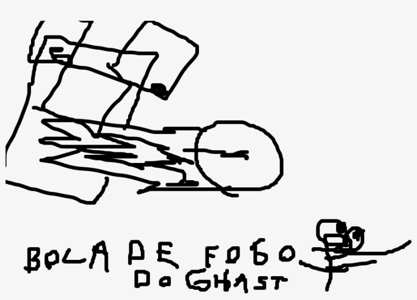 Bola De Fogo Do Ghast - Drawing, transparent png