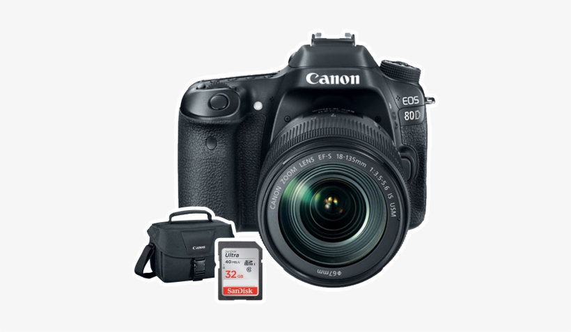 Canon Eos 80d Kit With Ef S 18 135mm F/3 - Canon Eos 80d W Ef S18 135mm F3.5, transparent png