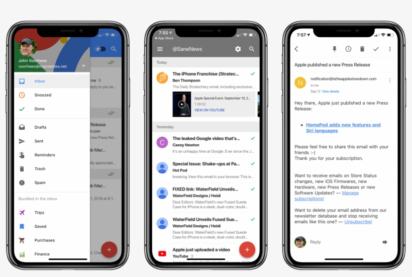 Google Launched Inbox In 2014 As A Place To Experiment - Iphone, transparent png