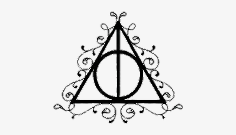 Tumblr Harry Potter Potter Blackandwhite Reliquias - Triforce And Deathly Hallows, transparent png