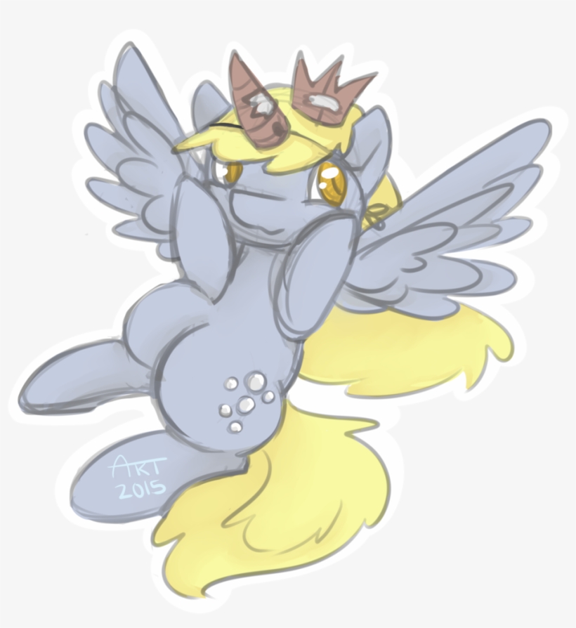 Ymiart, Cardboard, Crown, Derpy Hooves, Fake Horn, - Cartoon, transparent png