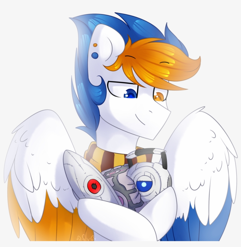 Starlyflygallery, Companion Cube, Oc, Oc Only, Pegasus, - Cartoon, transparent png