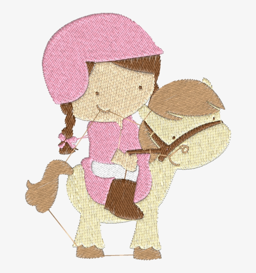 Menina No Cavalinho Desenho, transparent png