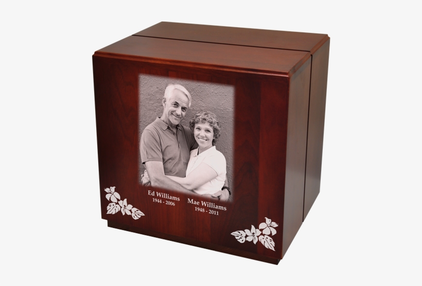 Wood Urn With Photo - Urn, transparent png