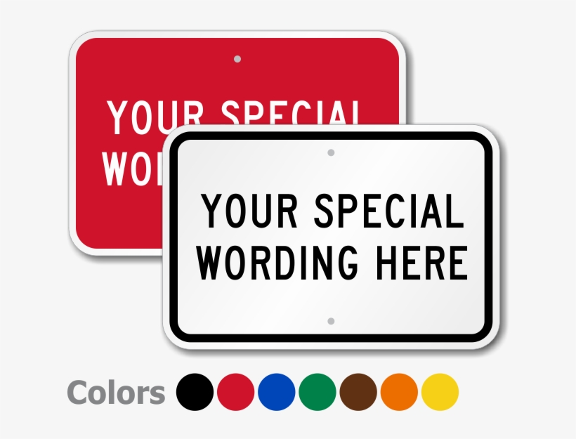 Custom Rectangle Shaped Sign Customizable Horizontal Green Sign