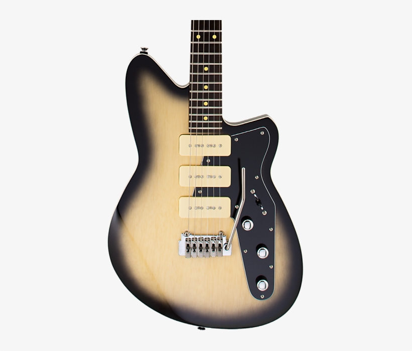 Reverend Jetstream 390 W/ Wilkinson Tremolo Korina - Reverend Double Agent Daiii Guitar In Chronic Blue, transparent png