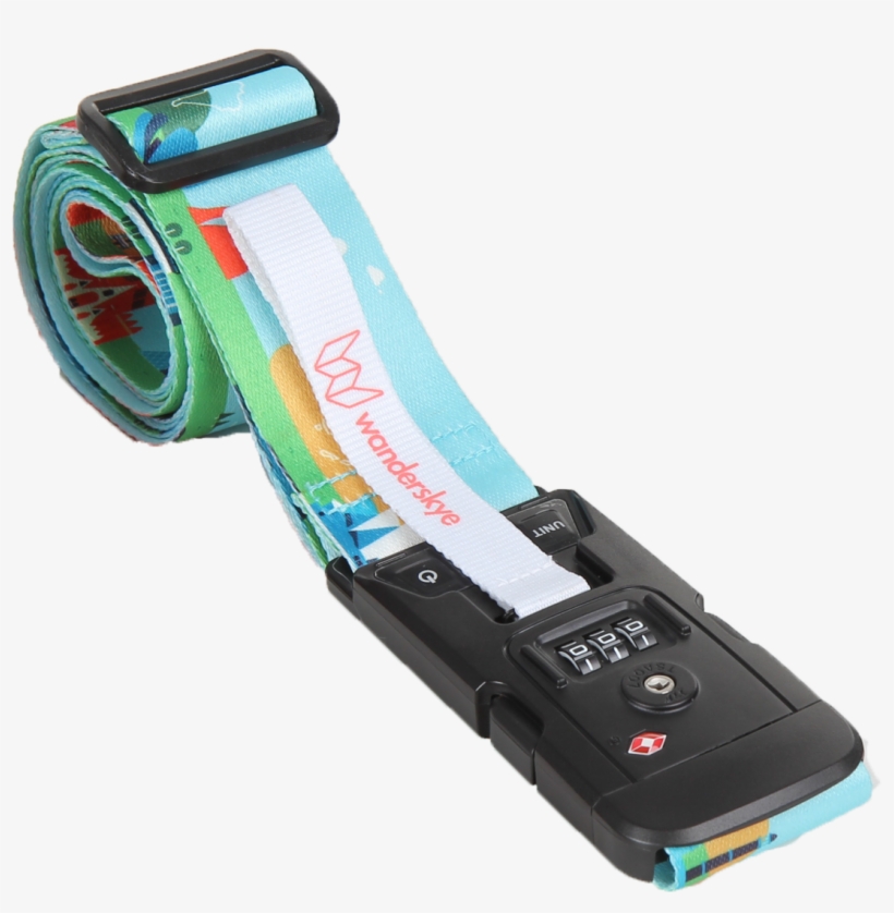 Luggage Strap With Weighing Scale & Tsa Lock World - Baggage, transparent png