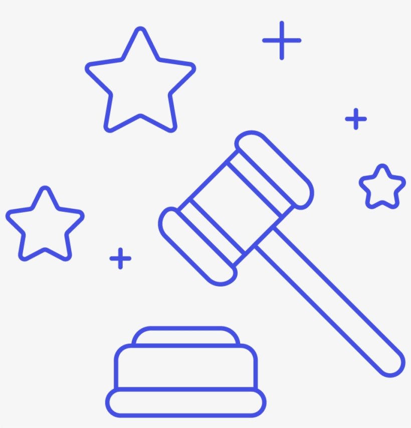 03 Law Court Hammer Judge - Icon, transparent png