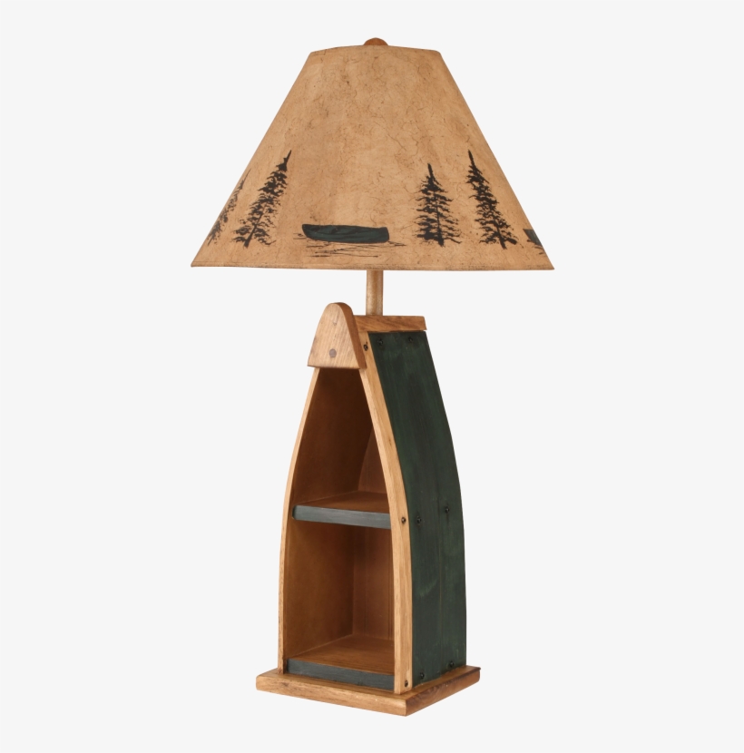 Stain/green Wooden Boat Table Lamp - Coast Lamp Mfg Wooden Boat Table Lamp | Table Lamps, transparent png