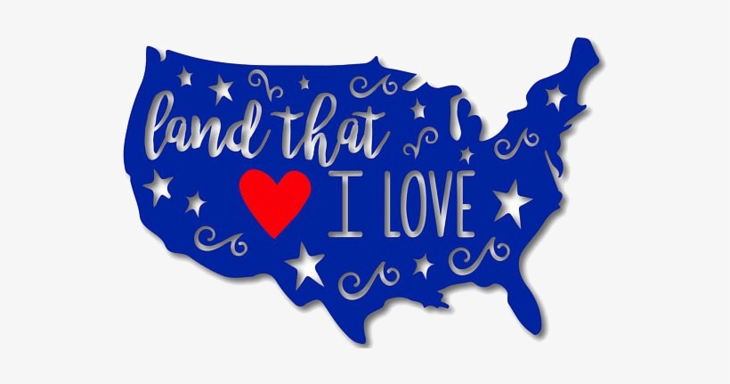I Love America Png Transparent Image - Shadow Map Of Us, transparent png