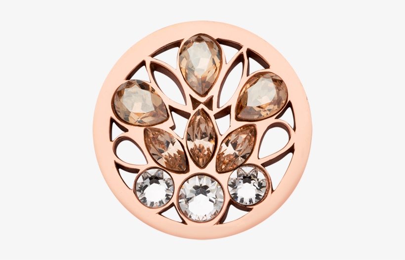 Nikki Lissoni Rose Gold Small Peacock's Tail Coin - Peafowl, transparent png