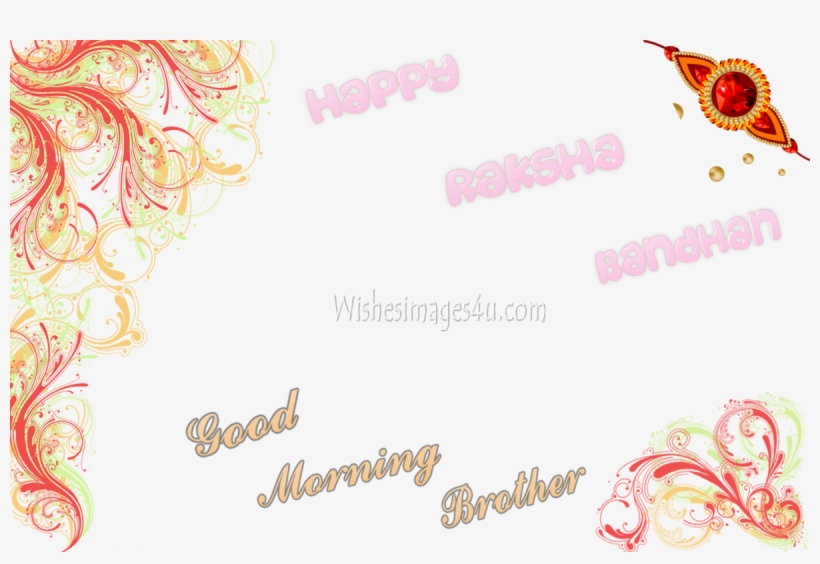 Raksha Bandhan Good Morning Photo Greetings - Invitation Background Png, transparent png