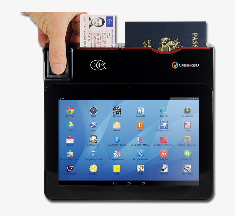 Tab With Fingerprint Reader, transparent png