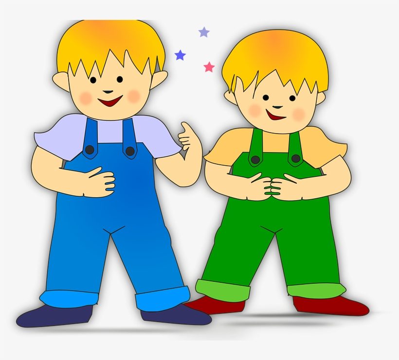Happy Brothers Day - Two Boys Clip Art, transparent png