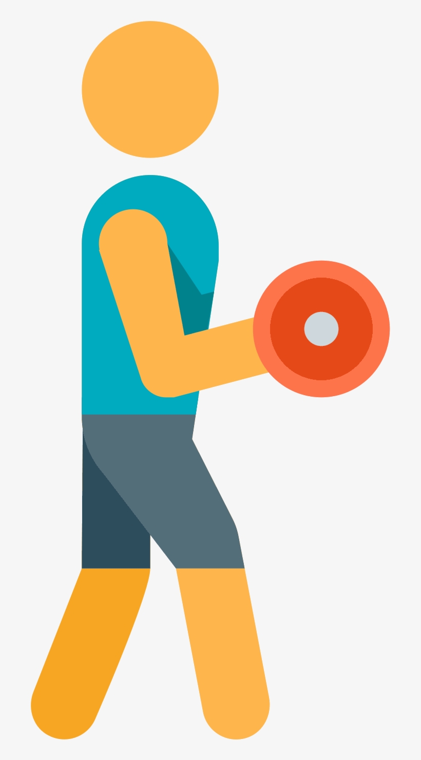 Curls With Dumbbells Icon - Dumbbell, transparent png