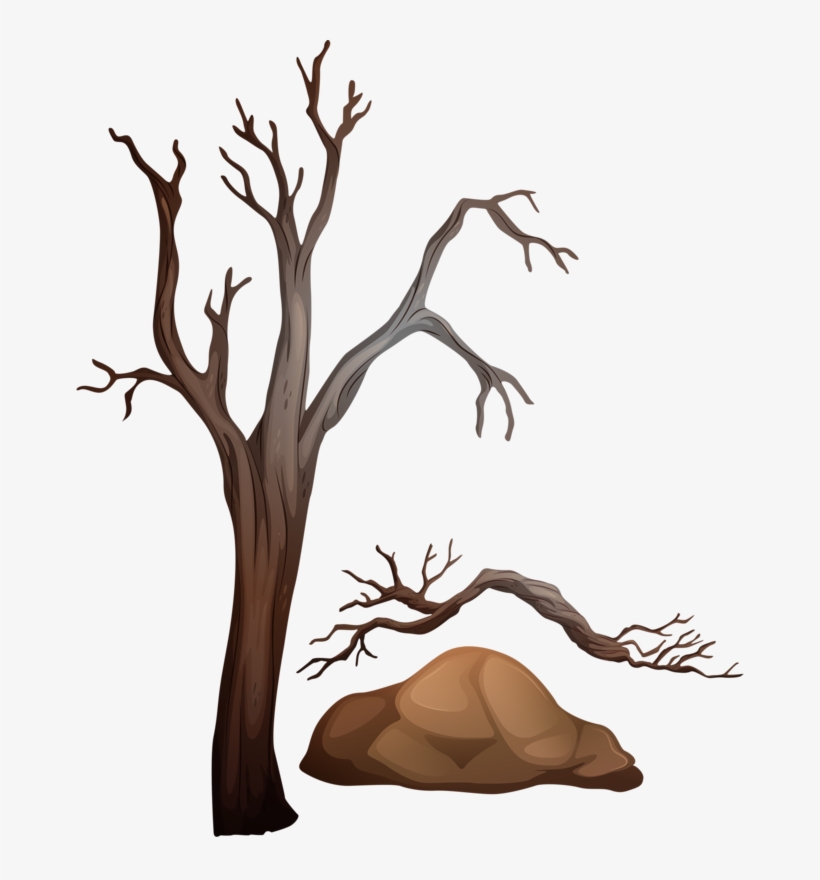 Árvore Seca Tree Leaves, Tree Branches, Smileys, Stencils, - Clip Art Of Desertification, transparent png