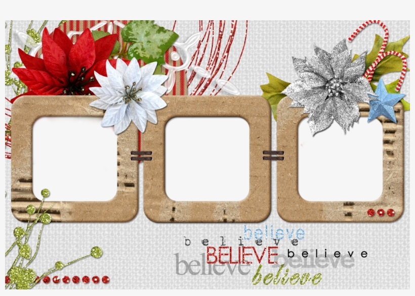 Christmas Collage Frame - กรอบ รูป ใส่ รูป ได้, transparent png