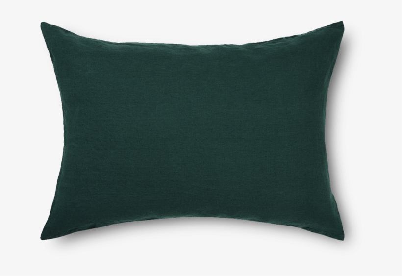 Peacock Blue Rectangular Pre-washed Linen Pillowcase - Cushion, transparent png