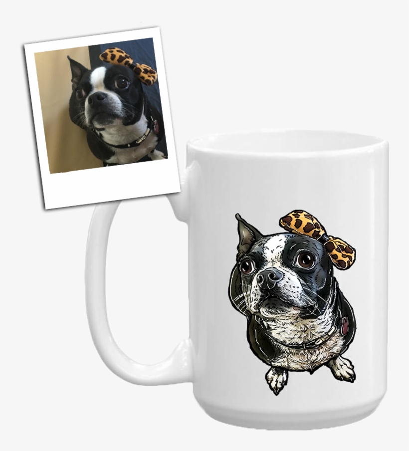 Custom Illustrated Pet Coffee & Tea Mugs By Tote Tails - Mug, transparent png