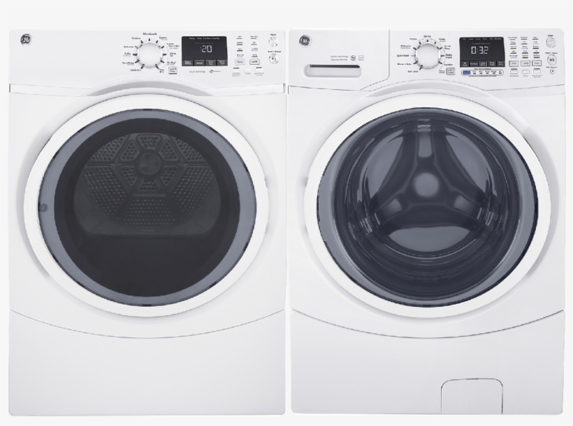 Ge® Front Load Laundry Pair White Gelaugfd45essmww - Ge Gfw450sskww Front-loading Washer - White, transparent png