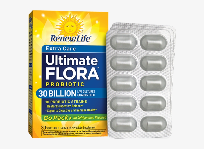 Renew Life Extra Care Ultimate Flora Probiotic, transparent png