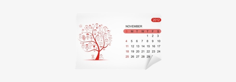 Vector Calendar 2012, November - Ebook: Ma Io Una Famiglia Ce L'avevo!, transparent png