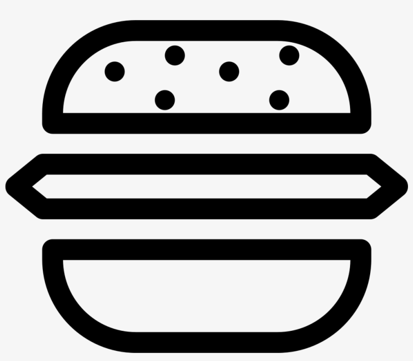 Burger With Sesame Comments - Hamburger, transparent png