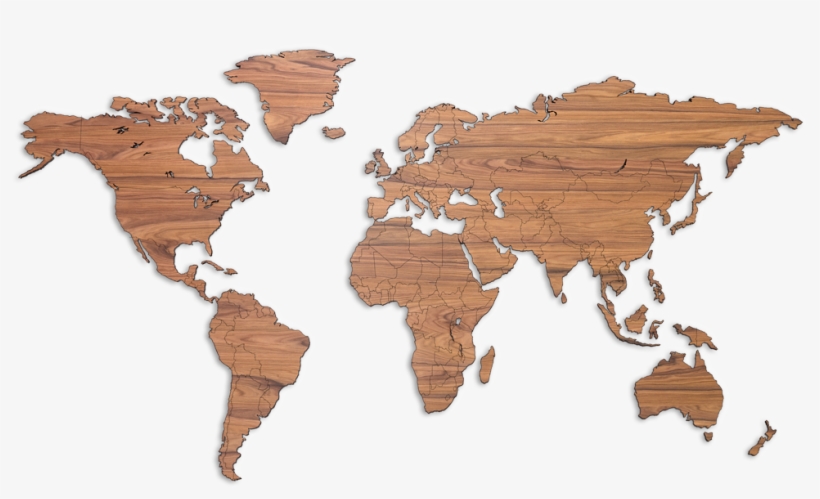 What Is Your Top Choice - World Map In Wood, transparent png