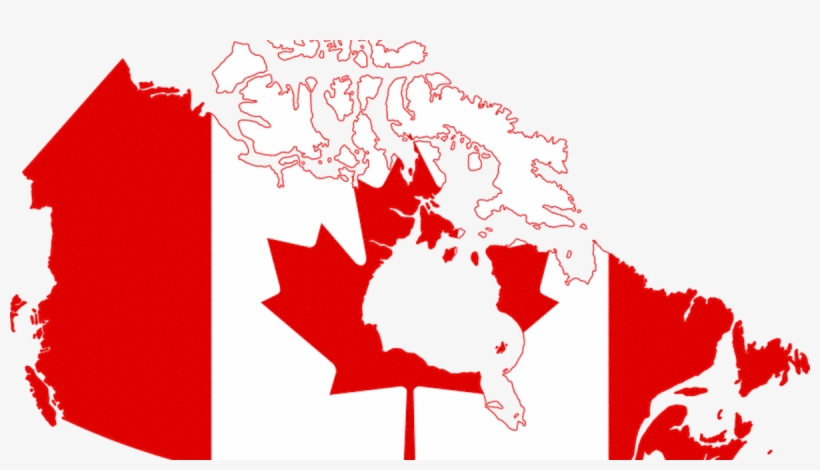 This Map Of Canada Shows The Most Popular Slang Word - Red And White Canada, transparent png