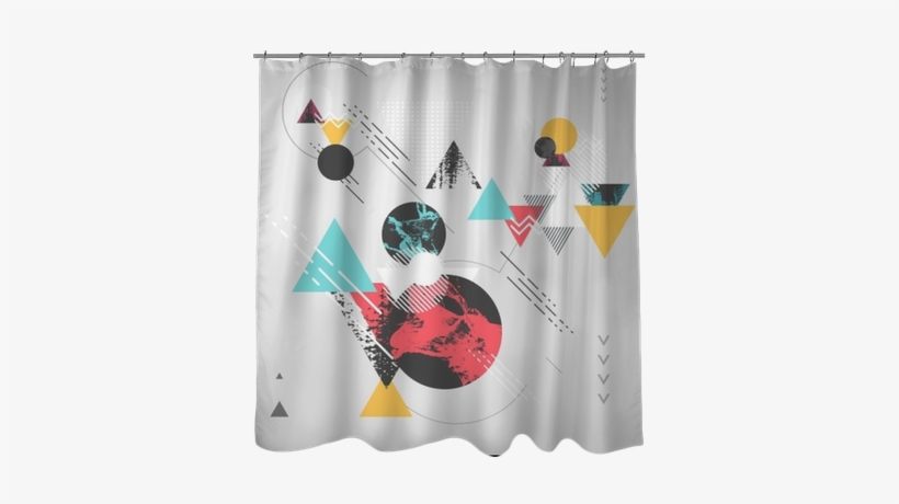 Abstract Modern Geometric Background Shower Curtain - Window Covering, transparent png