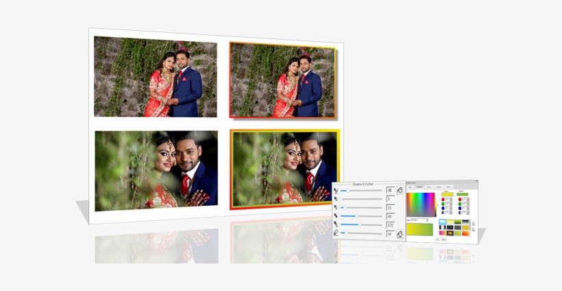 Shadow & Outline - Collage, transparent png