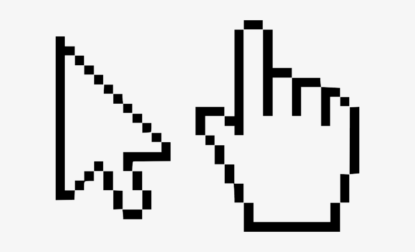 Cursor Hand Design Mouse Web Sticker - Transparent Mouse Pointer Png, transparent png