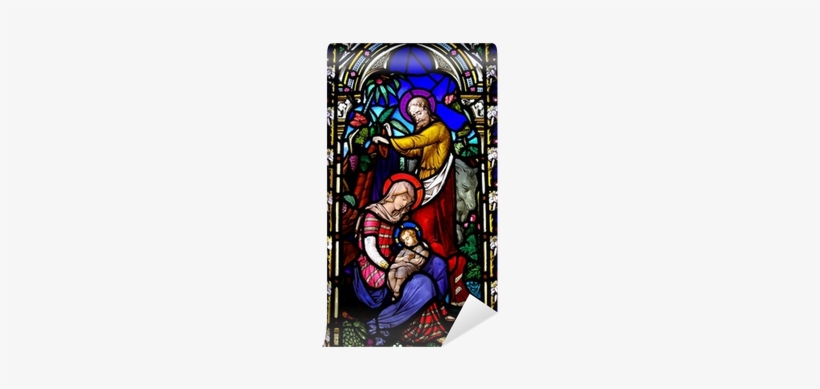 Birth Of Jesus With Mary And Joseph Wall Mural • Pixers® - Mary, transparent png