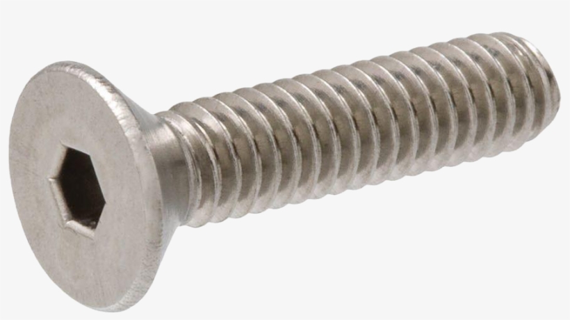 Flat Head Socket Cap Screw 1/4-20 X 3/4 Stainless Steel - Everbilt #10-20 X 1 In. Internal Hex Flat-head Cap, transparent png