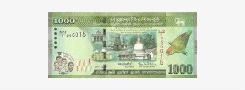 ** Pnew Sri Lanka 1000 Rupees Year 2018 (comm - Currency Of Sri Lanka 2018, transparent png