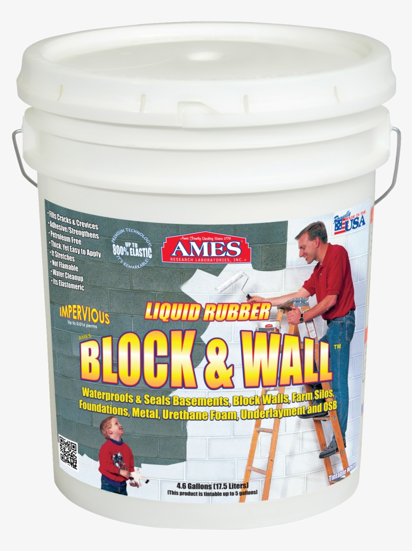 Ames Block & Wall Rubberized Acrylic Coating, transparent png