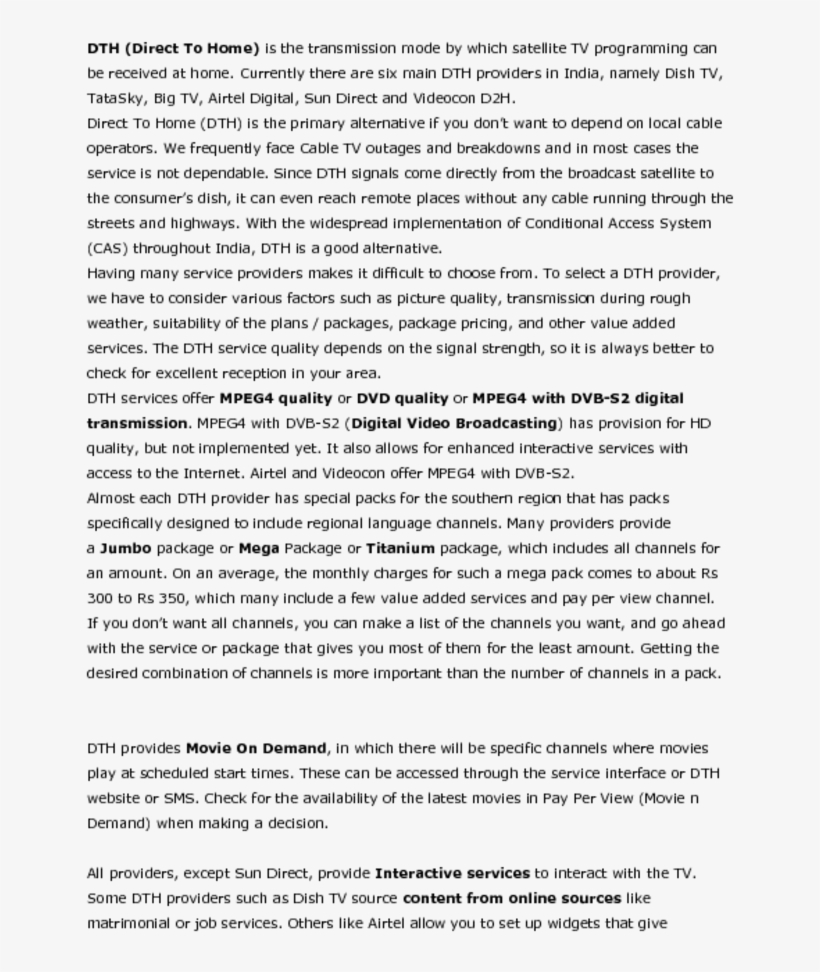 Dth Is The Transmission Mode By Which Satellite Tv - (page 3), transparent png