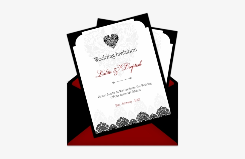 Letter Style Email Indian Wedding Card Design 86 Email - Letters For Weddings Designs, transparent png