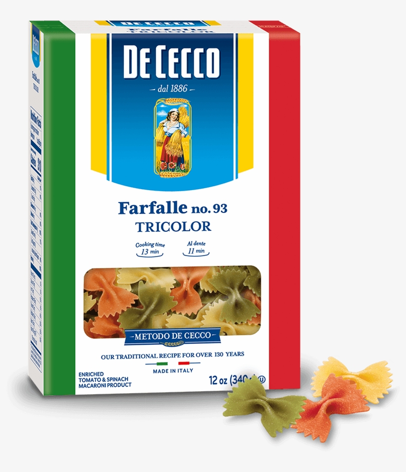 93 Tricolor - De Cecco Dur Whole Wheat Penne 500g (500g), transparent png