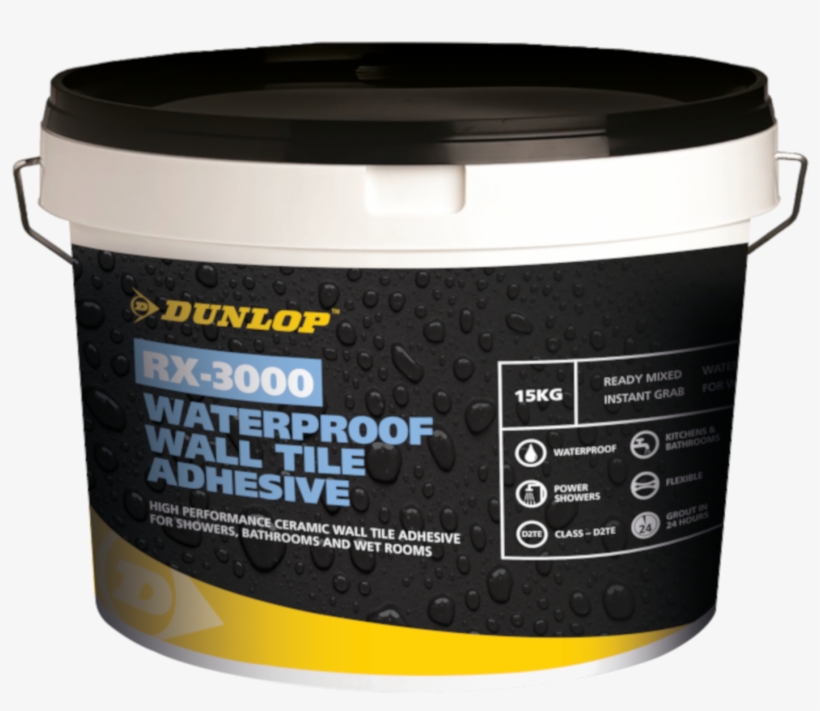 Rx-3000 Waterproof Wall Tile Adhesive - Dunlop Adhesive Dunlop Tile Adhesive Non Slip Wall, transparent png