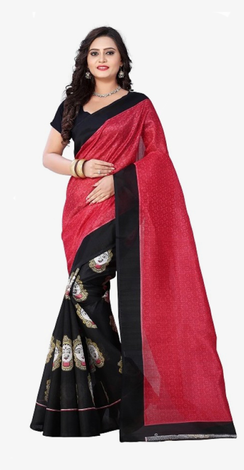 Kalamkari Silk Sarees - Clothing, transparent png