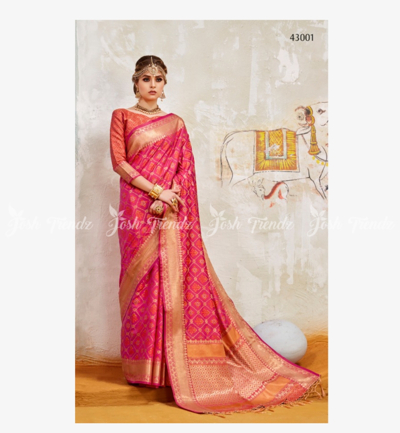 Rajtex Khambhati Silk Saree Jt Rk Sarees - 1000 To 1500 Range Silk Sarees, transparent png