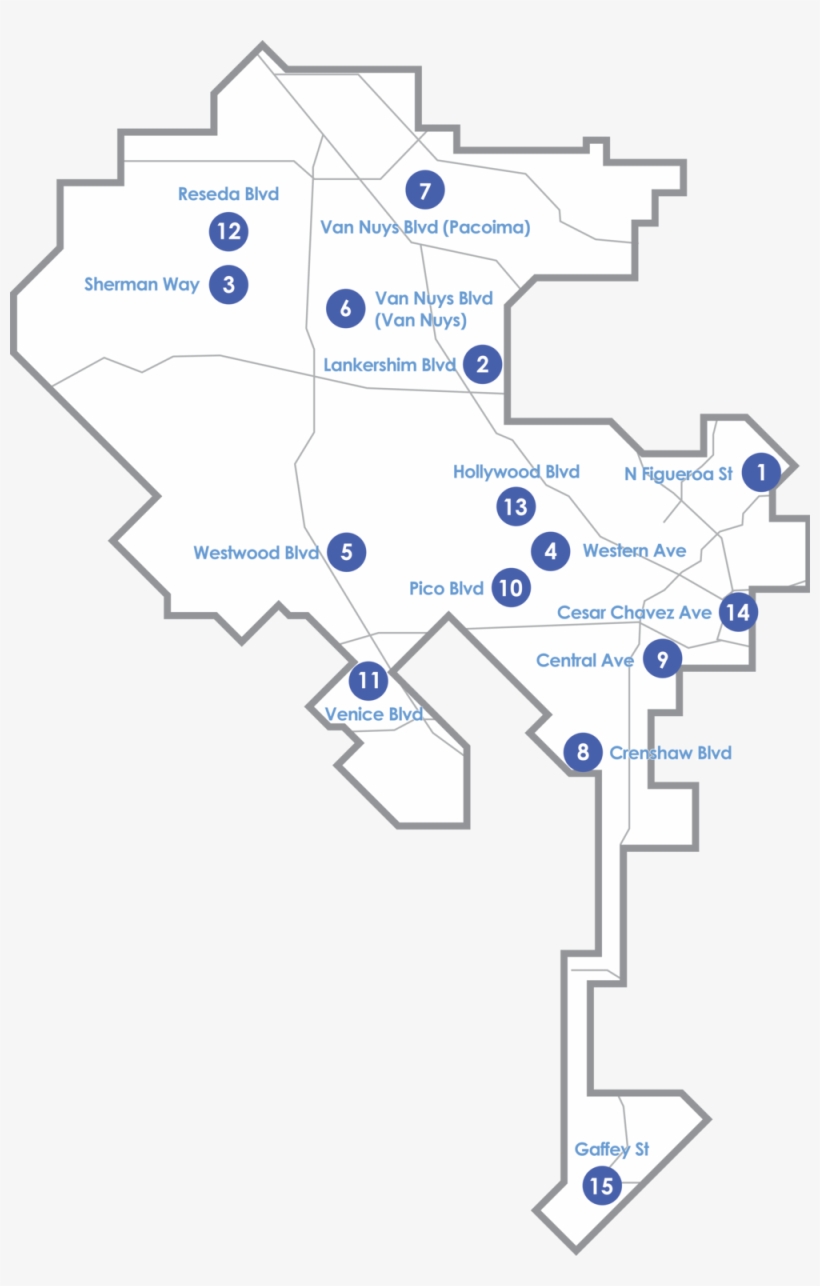 Great Streets Map - Los Angeles, transparent png
