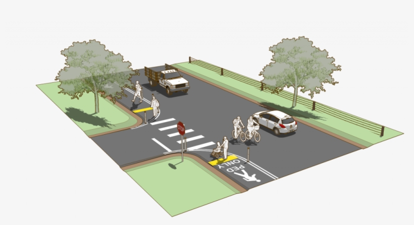 Pedestrian Lane Rendering - Pedestrian, transparent png