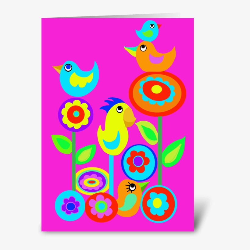 Happy Mother's Day Greeting Card - Zazzle Glückliche Vögel Und Blumen T-shirt, transparent png