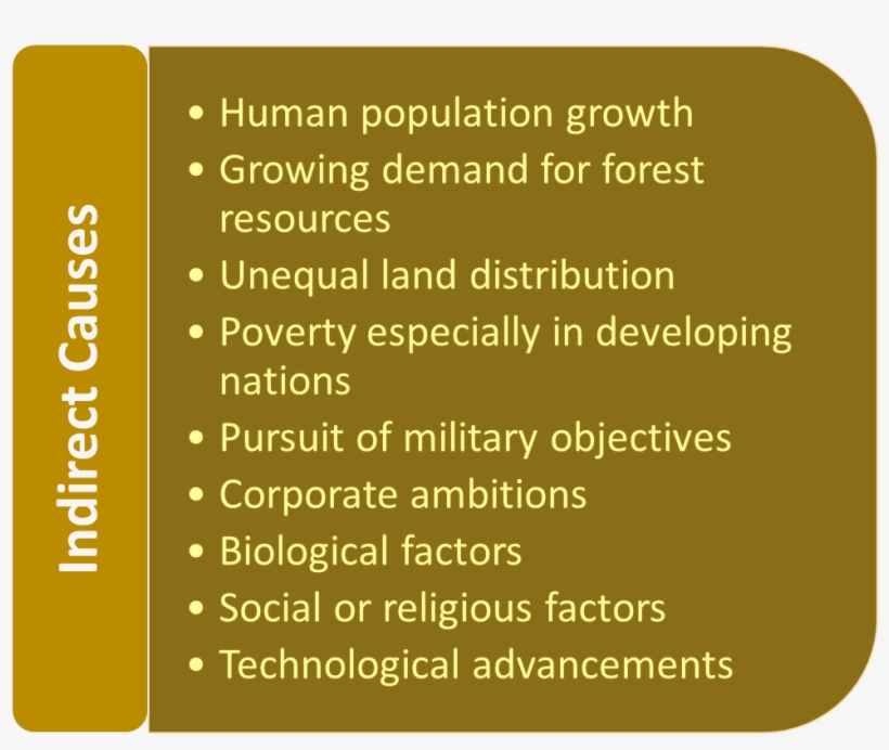 Indirect Causes Of Deforestation - Deforestation, transparent png